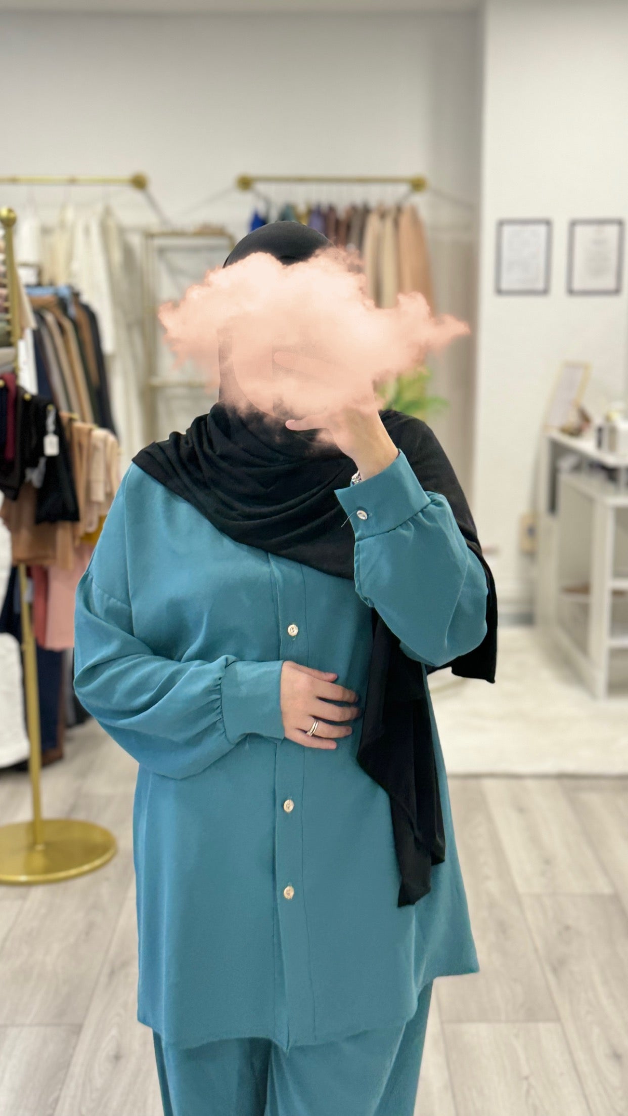 ensemble chemise pantalon, soie de medine, mastour