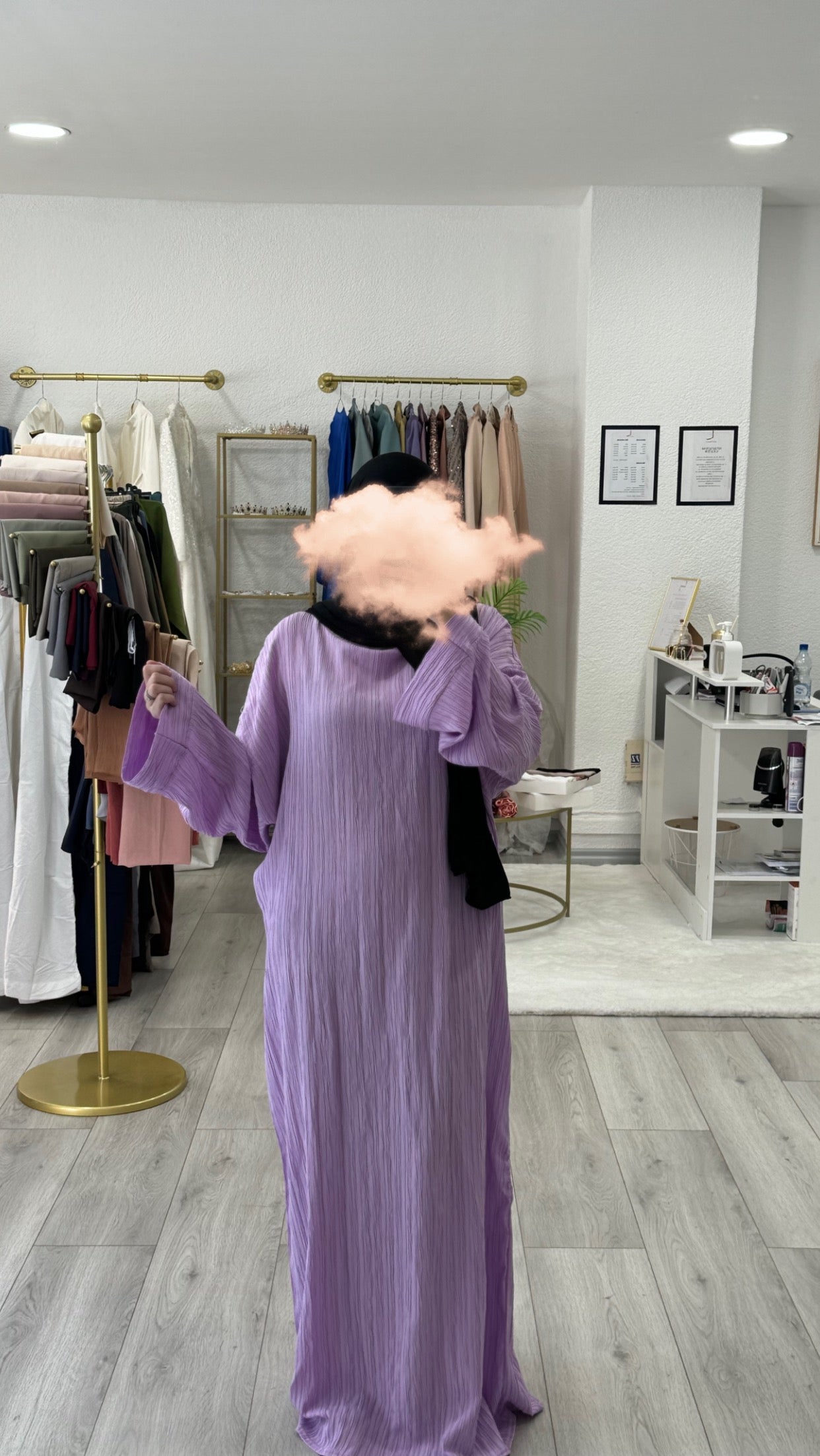 robe été gaz de coton modeste