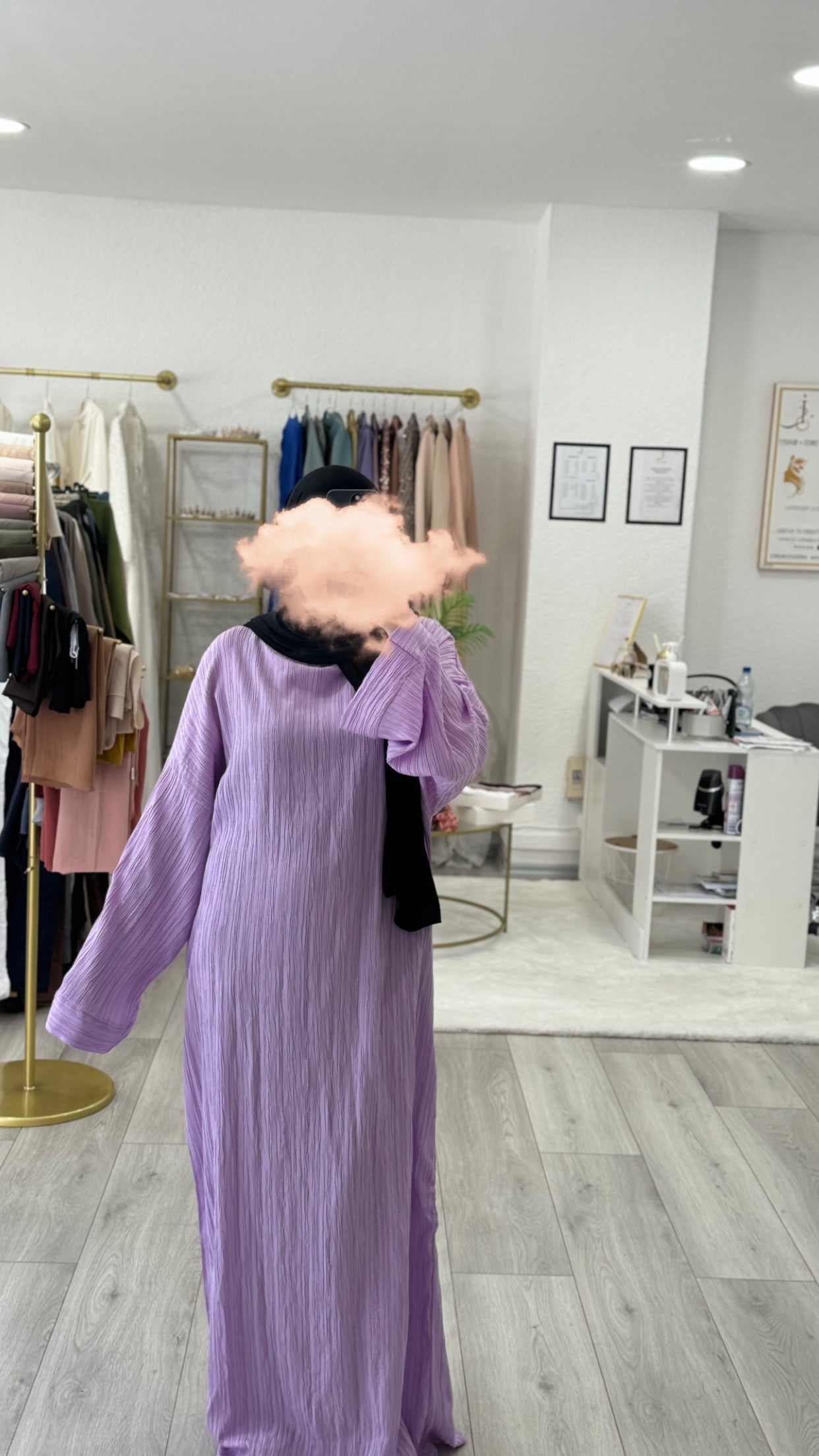 robe été gaz de coton modeste