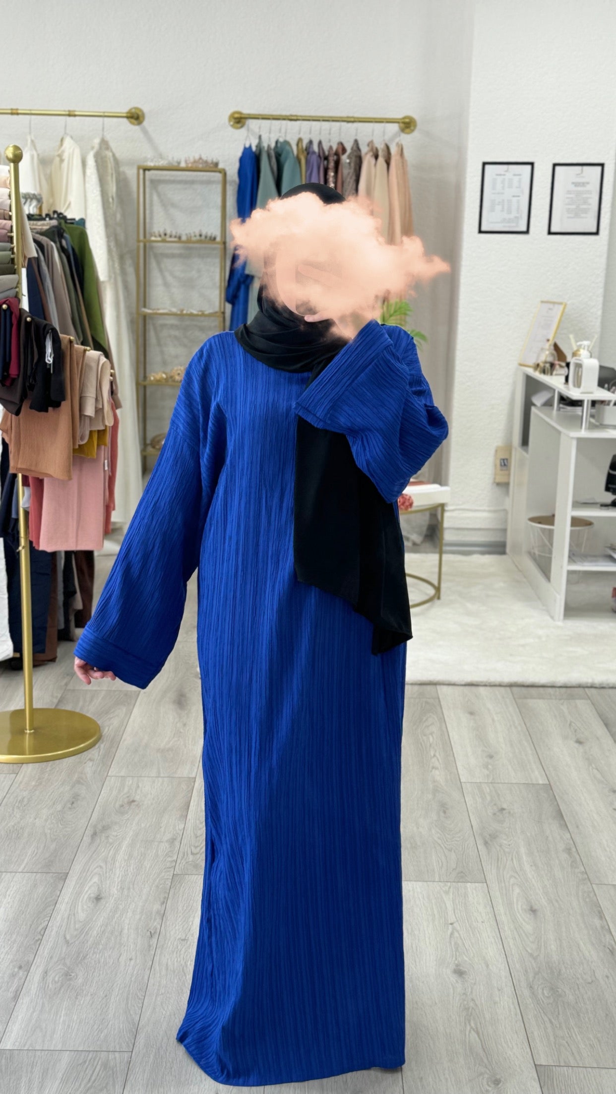 robe été gaz de coton modeste