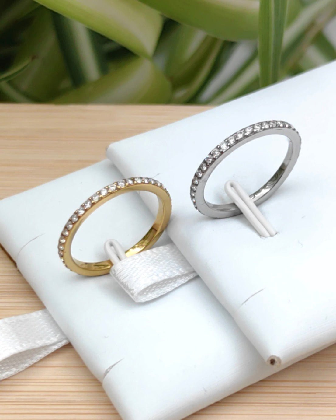 Bague acier inoxydable Dorée argentée