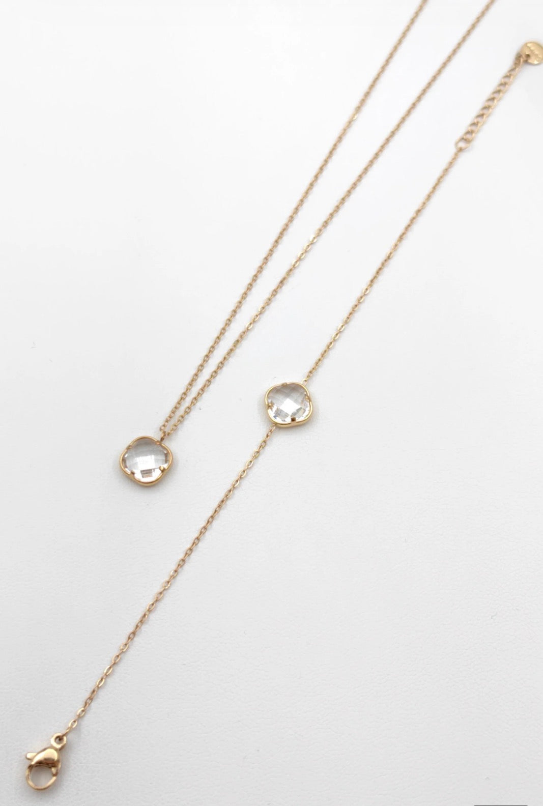 Collier et bracelet acier inoxydable 