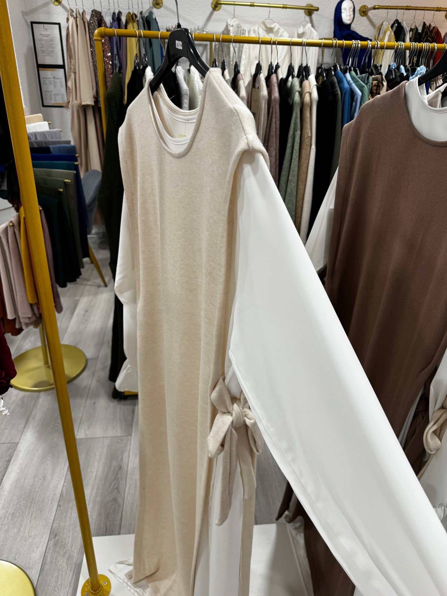 ensemble robe et pull mastour, prêt à porter mastour, modeste