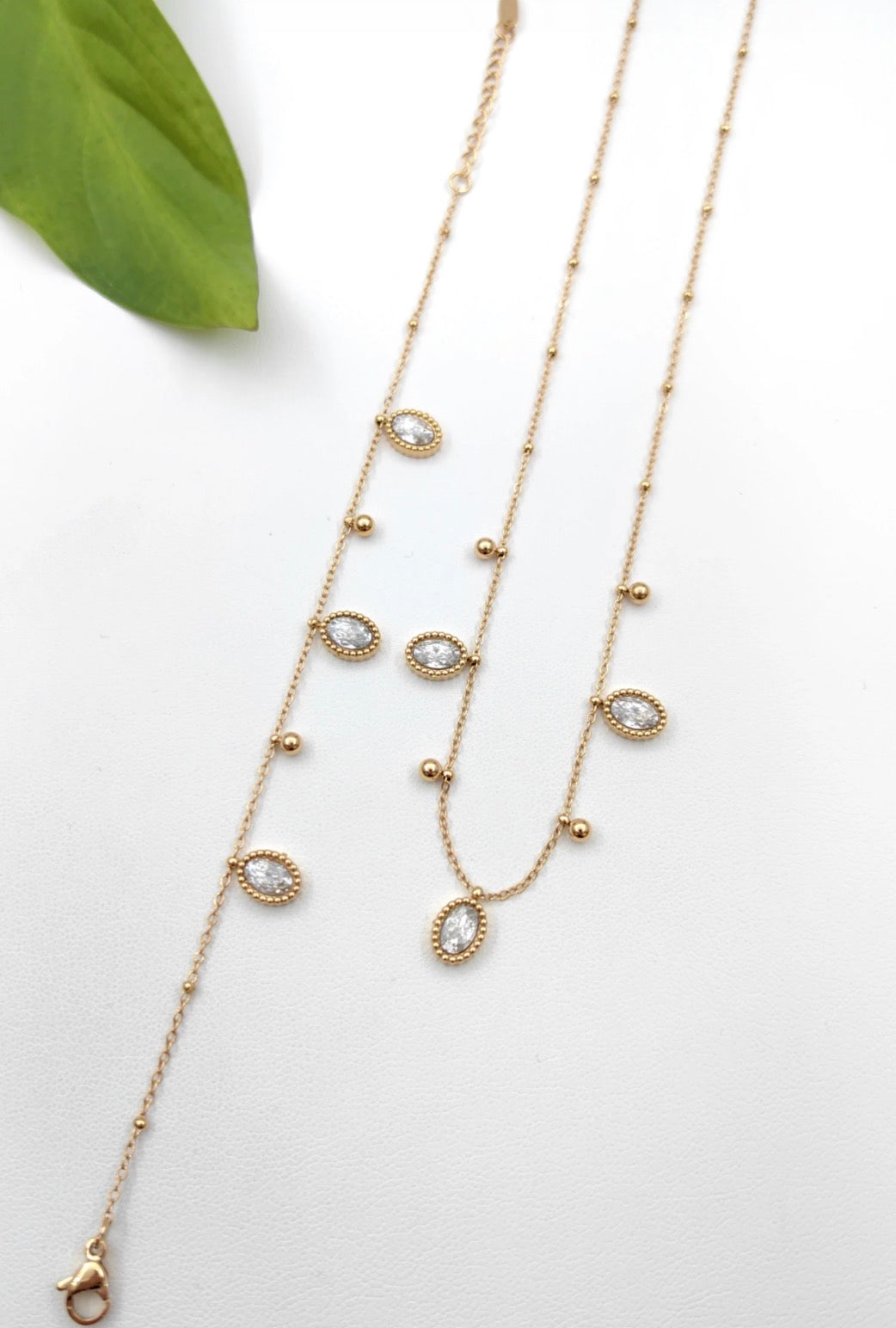 Collier et bracelet Lamia Acier inoxydable 