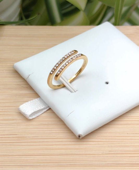 Bague dorée  acier inoxydable 