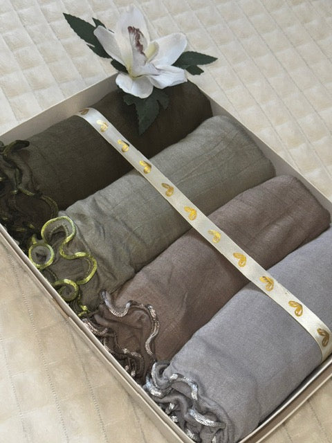 foulard jersey , hijab jersey frisé, hijab, box hijab, bouquet hijab